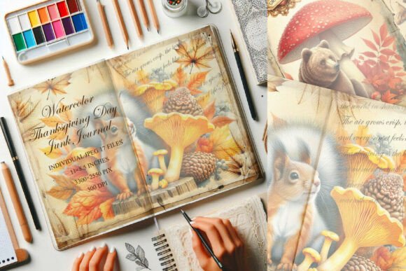 Autumn Thanksgiving Junk Journal Bundle: Elevating Seasonal Crafts with Digital Versatility