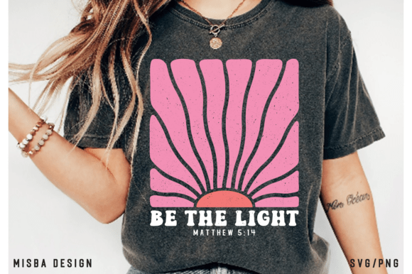 Be the Light Matthew 5:14 PNG SVG: Merging Faith, Vintage Aesthetics, and Modern Crafting