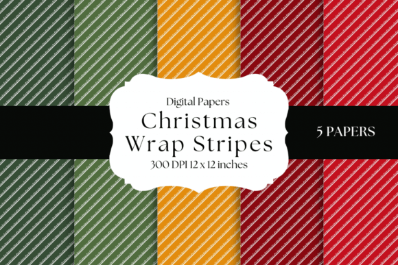 Christmas Wrap Stripes: Festive Design Assets