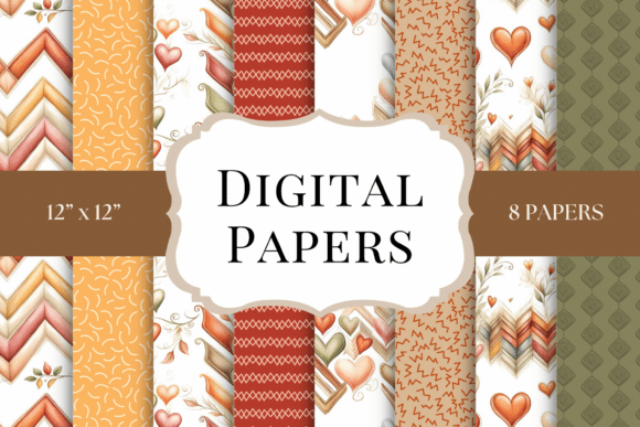 Cozy Earthy Heart Backgrounds: Elevating Autumn Paper Crafts