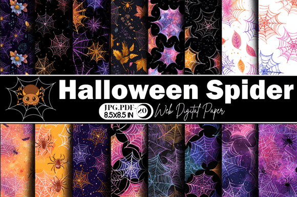 Halloween Spider Web Digital Paper: Creative Applications for Seasonal Projects