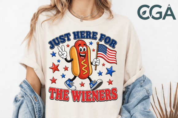 Just Here for the Wieners Funny PNG: A Lighthearted Design for Summer Celebrations