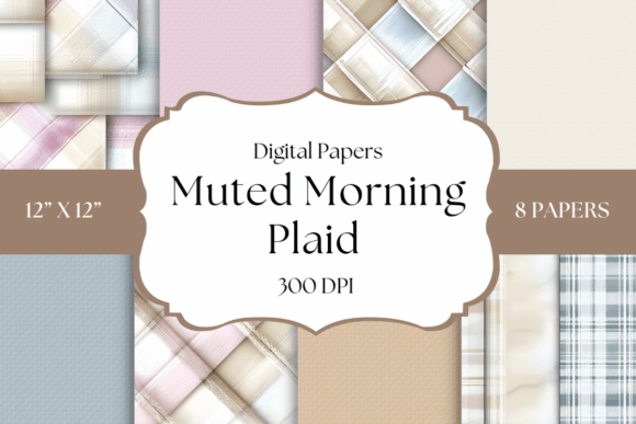 Muted Morning Plaid Backgrounds: Strategic Application in Digital Design