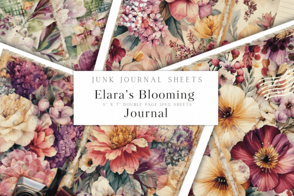Printable Floral Journal Sheets for Design