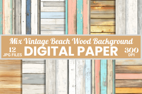 Retro Vintage Beach Wood Background: Elevating Digital Crafts and Print Projects
