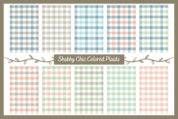 Seamless Plaids with Shabby Chic Colors